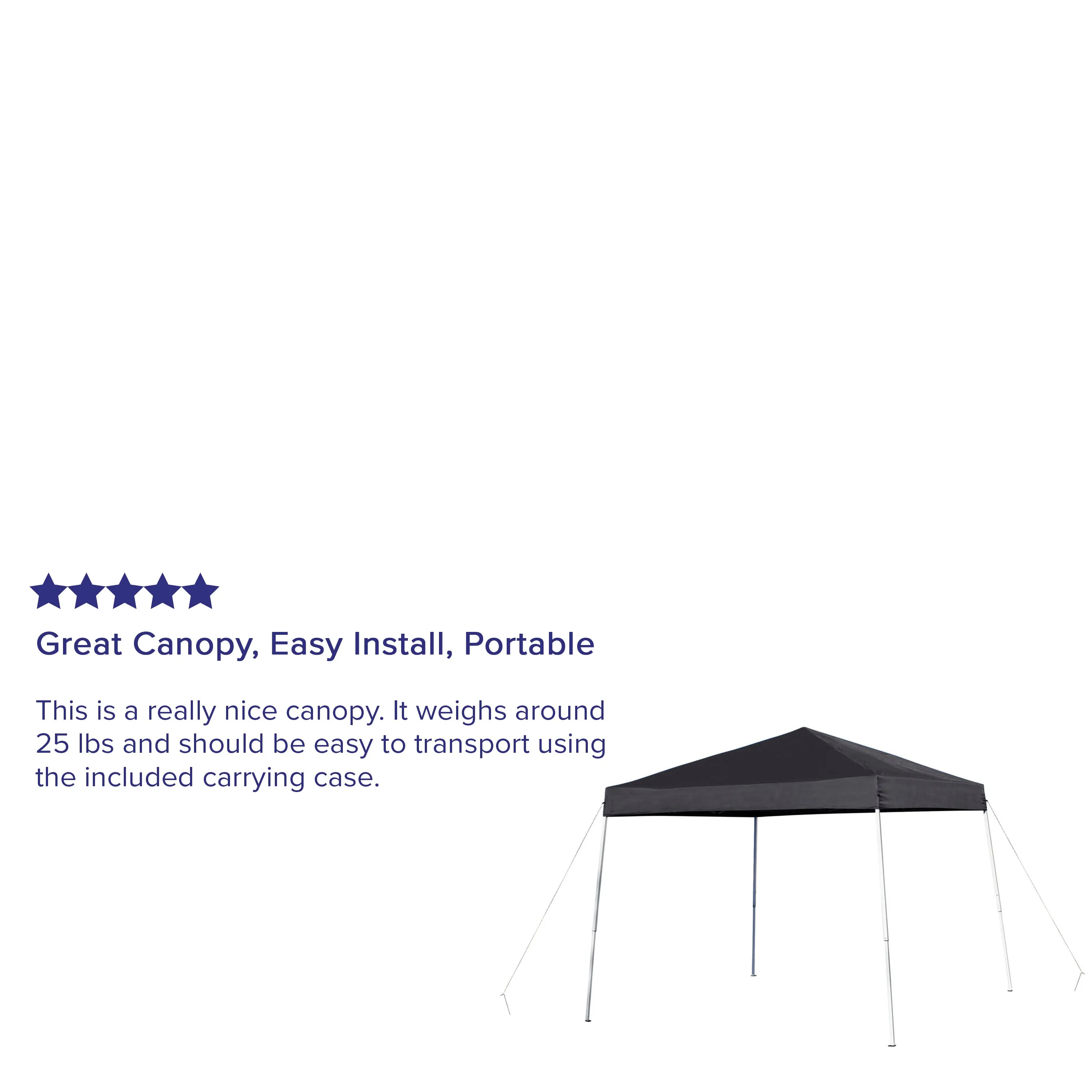 10'x10' Commercial Grade Outdoor Pop Up Canopy Tent - Includes Carry Bag