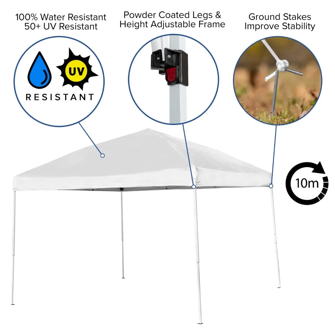 10'x10' Commercial Grade Outdoor Pop Up Canopy Tent - Includes Carry Bag