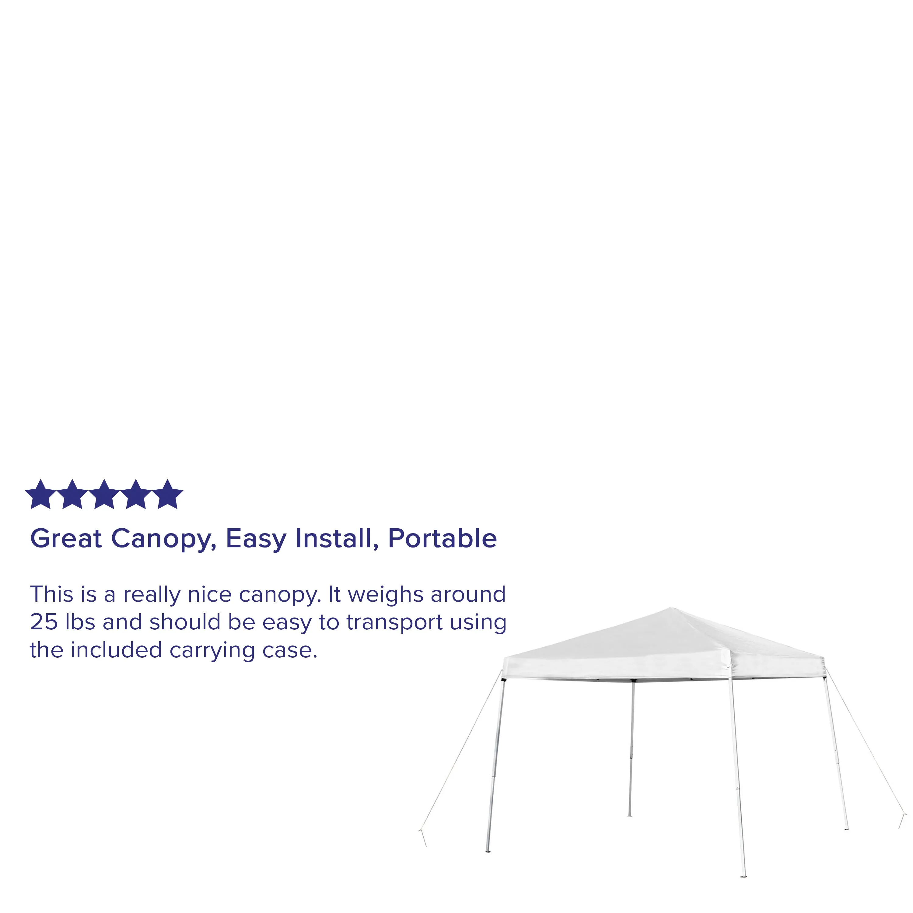 10'x10' Commercial Grade Outdoor Pop Up Canopy Tent - Includes Carry Bag