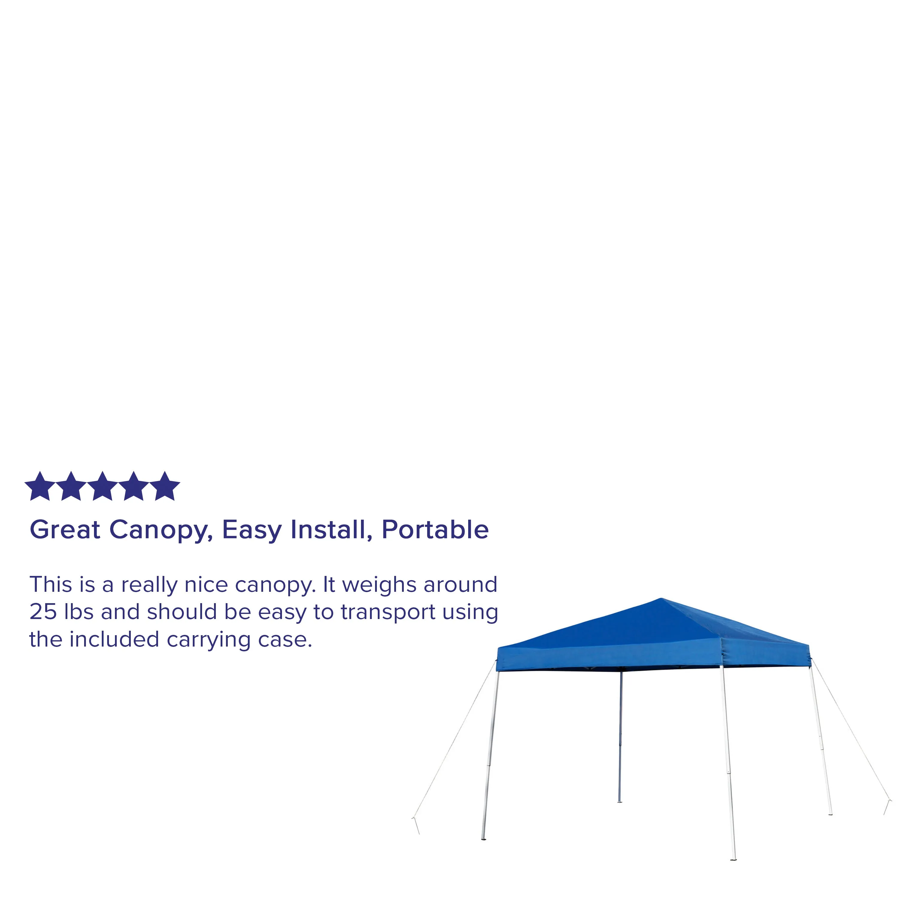 10'x10' Commercial Grade Outdoor Pop Up Canopy Tent - Includes Carry Bag