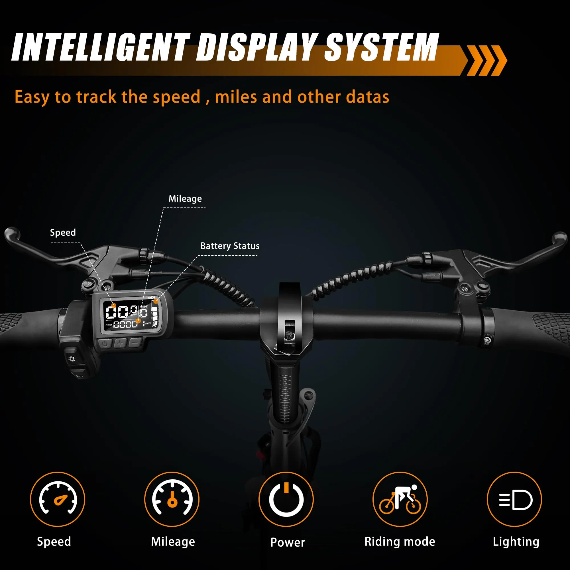 14" Folding Electric Bike. eBike w 250W High Speed Motor, 36V-8AH Li-Ion Battery, Smart LCD Display. City Commuting Electric Bicycle w Pedal Assist, 3 Riding Modes. Electric Mountain Bike Unisex Adult