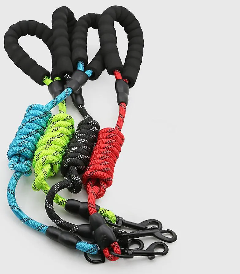 2Pcs S black Pet leash, reflective nylon rock climbing round rope dog leash, dog leash AZ19386