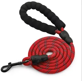 2Pcs S red Pet leash, reflective nylon rock climbing round rope dog leash, dog leash AZ19395