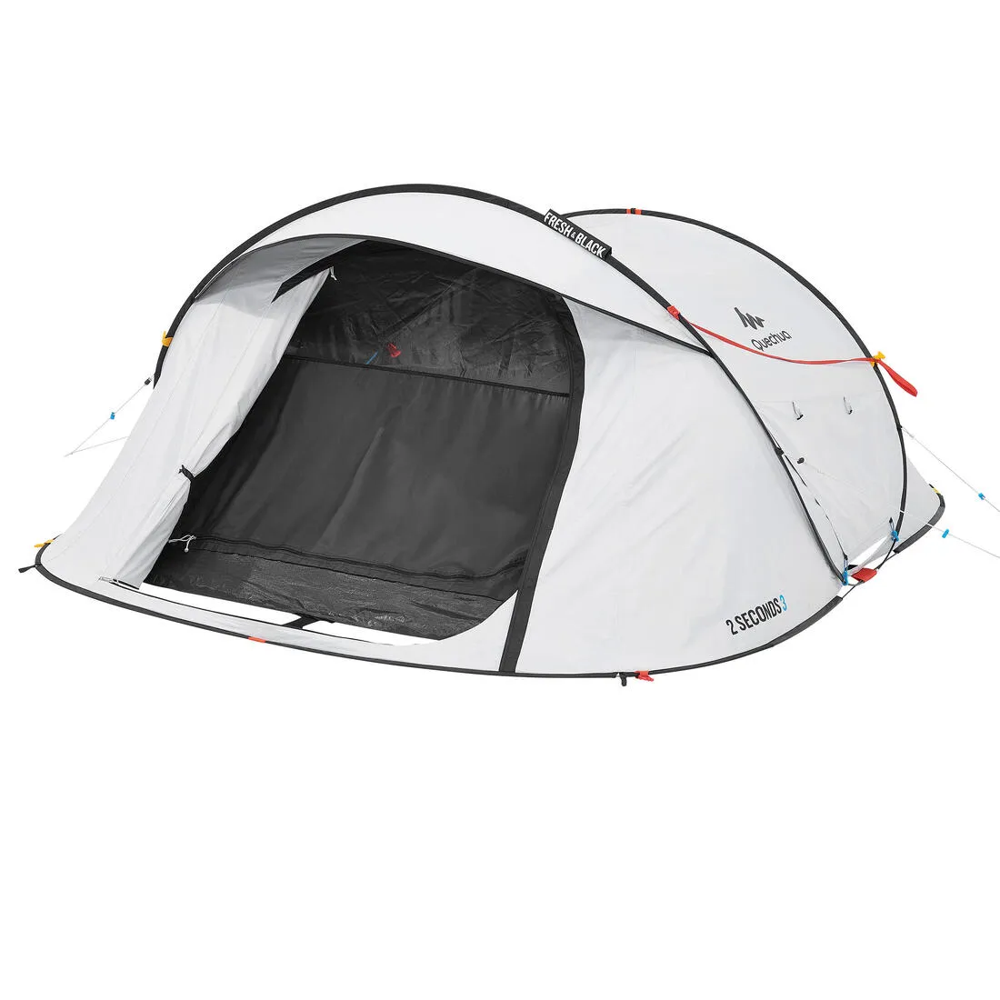3-Person - Pop Up Camping Tent - 2 Seconds Fresh & Black