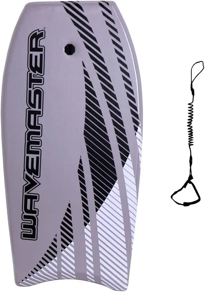 44 inch Body Board Ultimate Wavemaster Pro Bodyboard, Super EPS Core with Pro Quality Wrist Leash