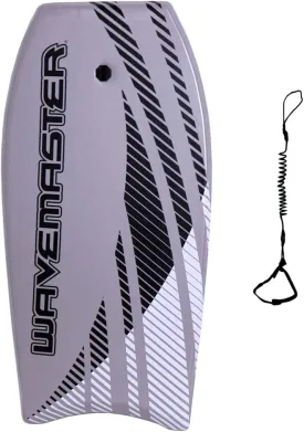 44 inch Body Board Ultimate Wavemaster Pro Bodyboard, Super EPS Core with Pro Quality Wrist Leash