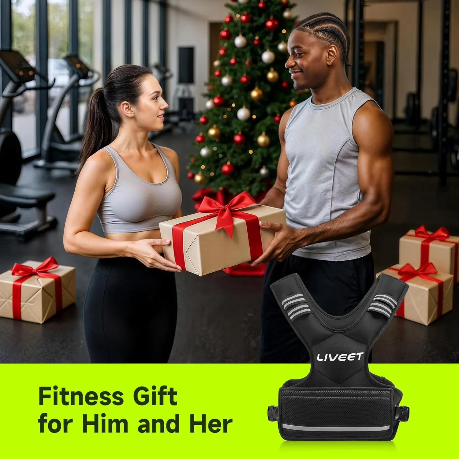 Adjustable Weighted Vest for Women Men, 4-10lb 11-20lb 20-32lb Weight Vest with 6 Ironsand Bags, Running Vest with Reflective Strips Adjustable Buckle Straps for Walking Strength Training