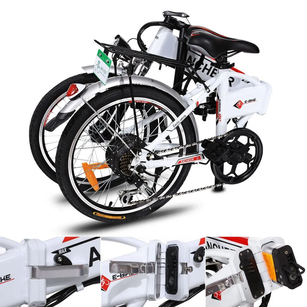 Ancheer 20 Inch Wheel Folding City Commuter Electric Bike
