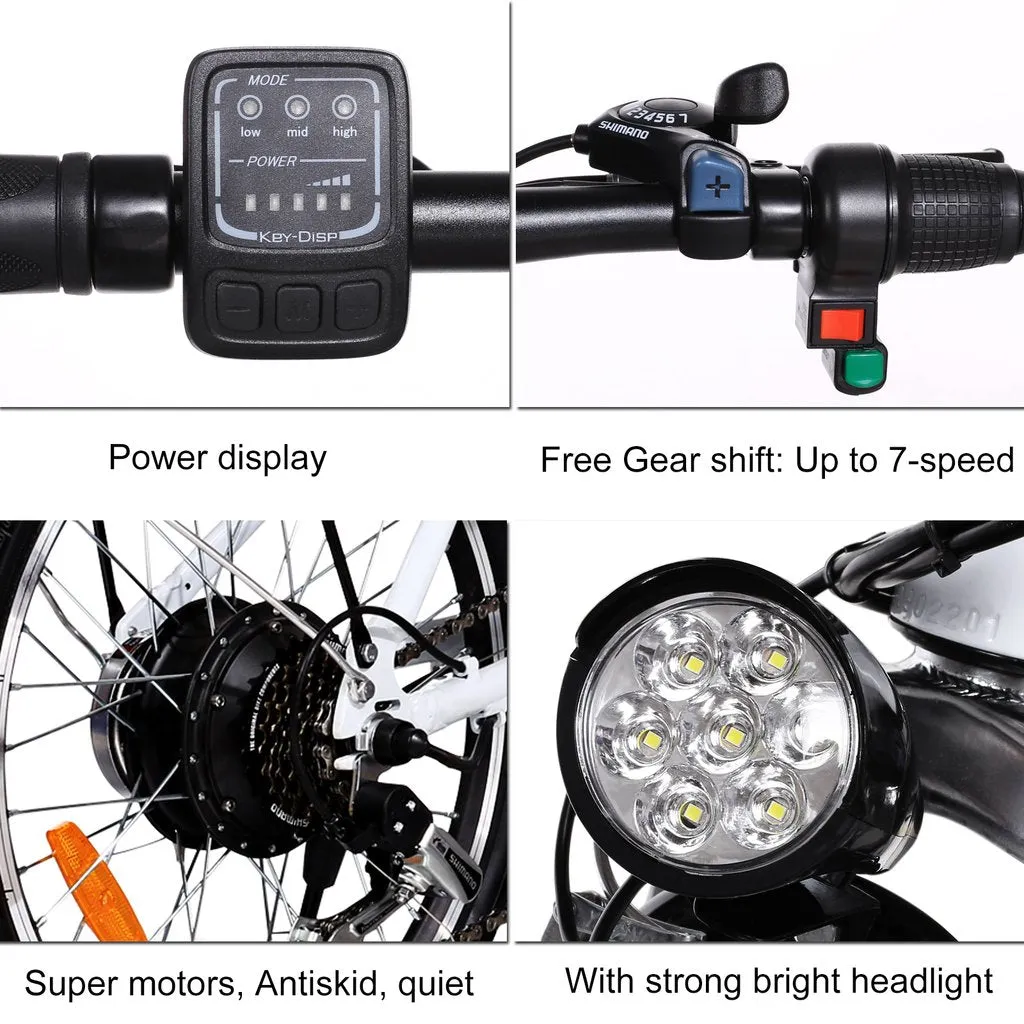 Ancheer 20 Inch Wheel Folding City Commuter Electric Bike