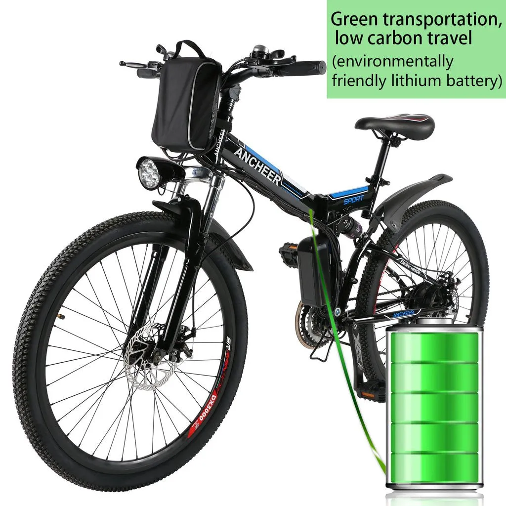 Ancheer 26 Inch Wheel Folding Electric Mountain Bike