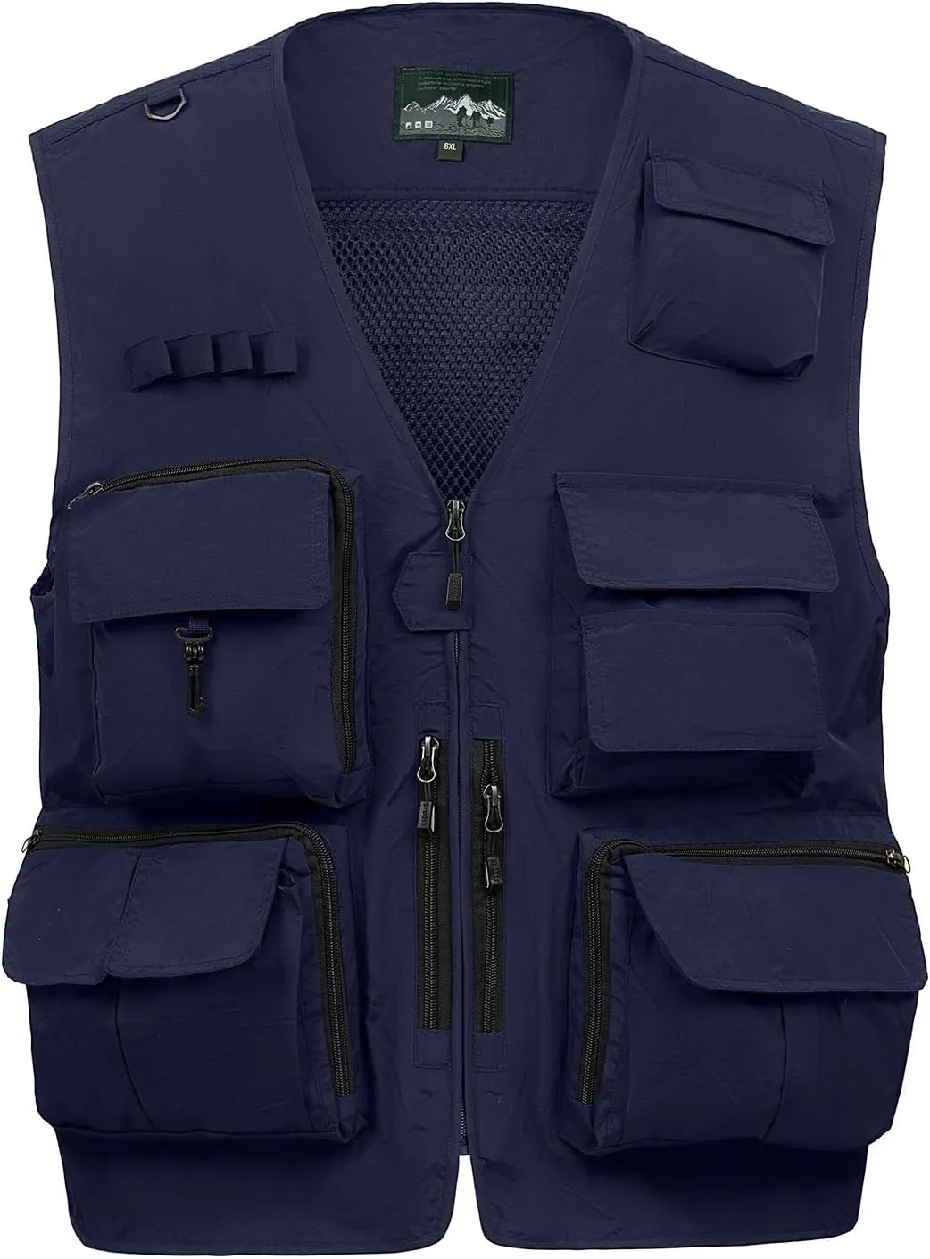 AOTORR Mens Outdoor Work Safari Cargo Photo Travel Fishing Vests for Men with Multi-pockets