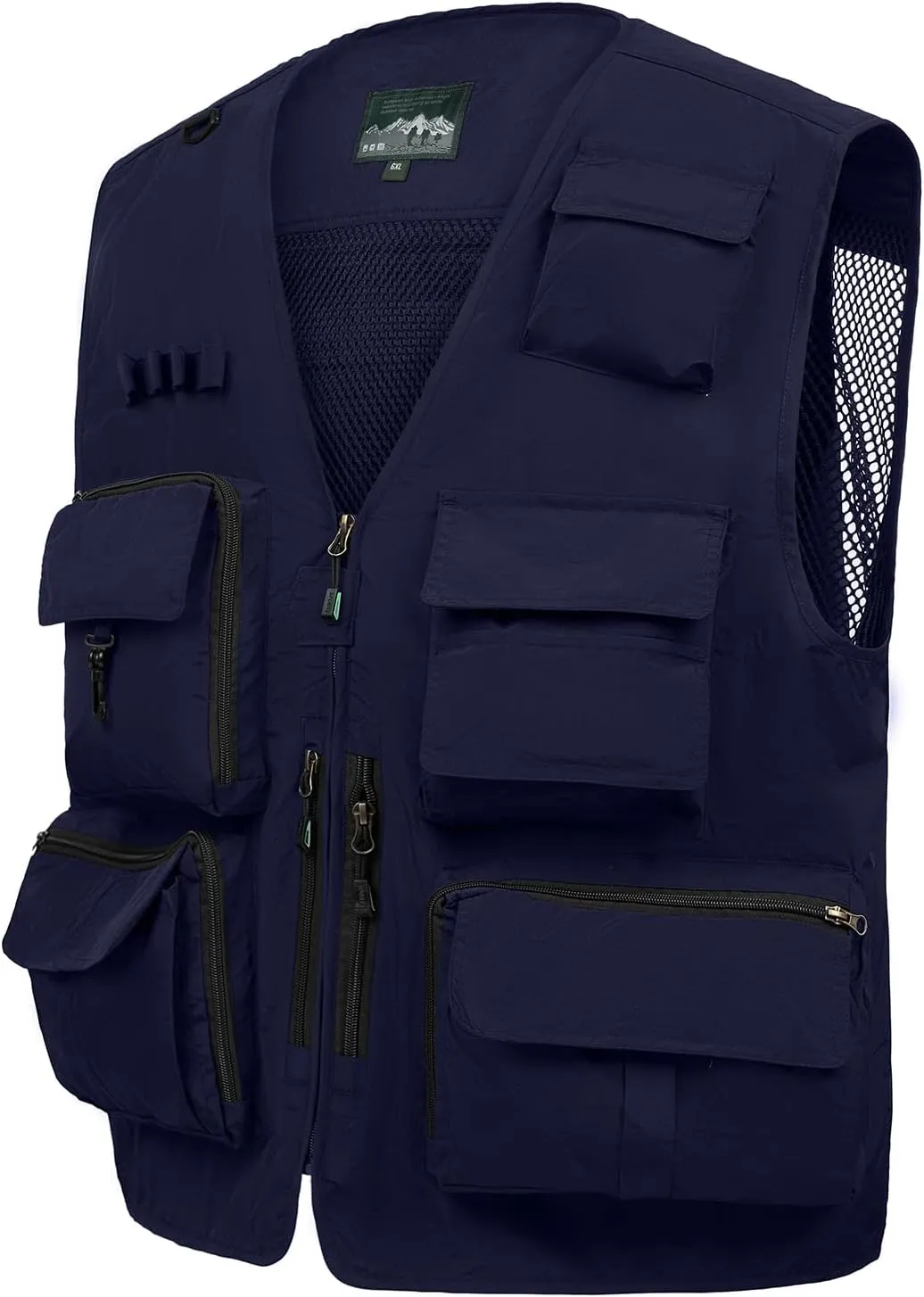 AOTORR Mens Outdoor Work Safari Cargo Photo Travel Fishing Vests for Men with Multi-pockets