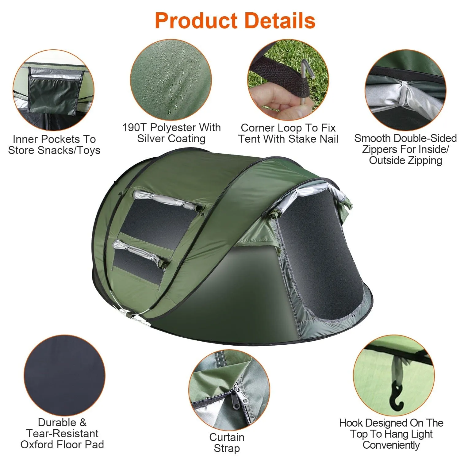 Automatic Pop Up Camping Tent