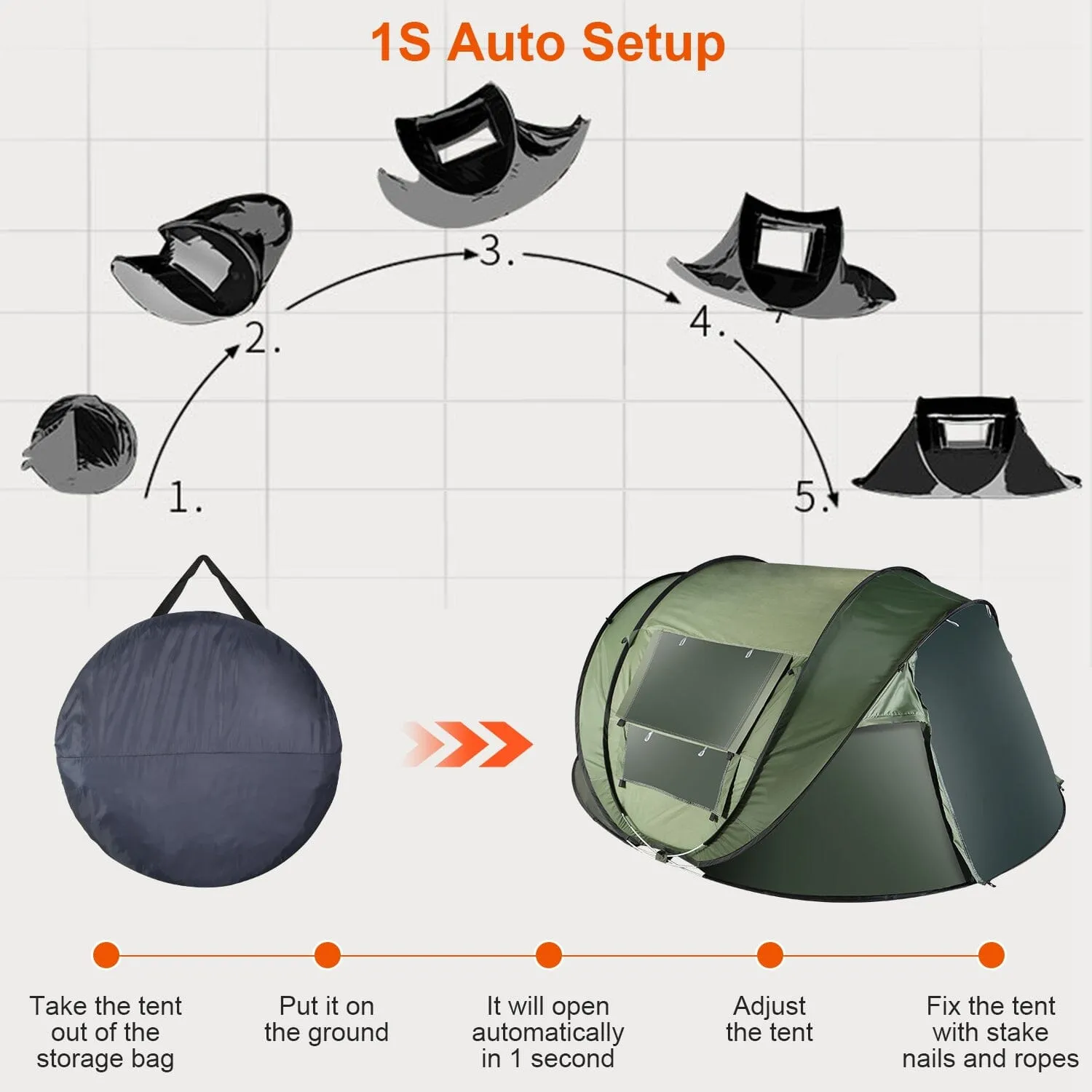 Automatic Pop Up Camping Tent