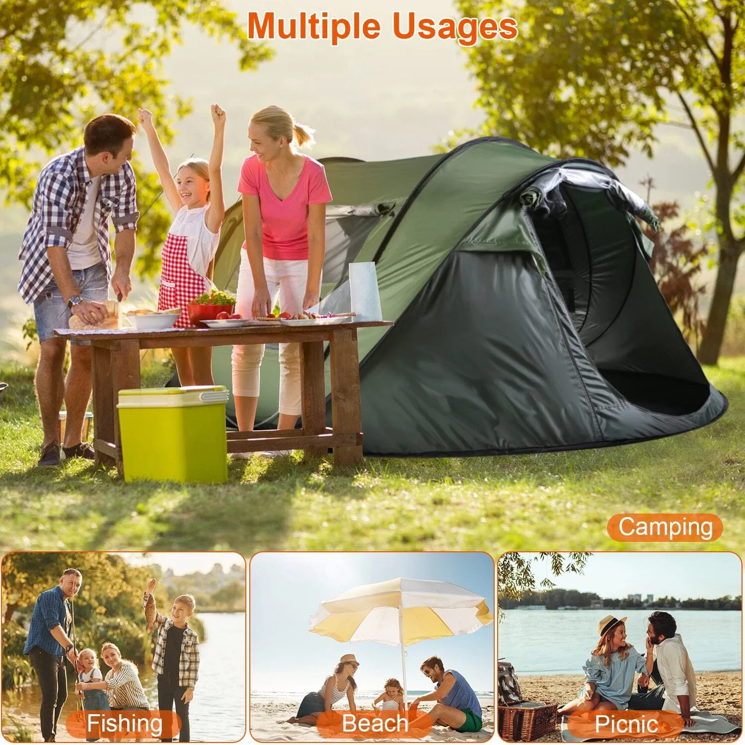 Automatic Pop Up Camping Tent