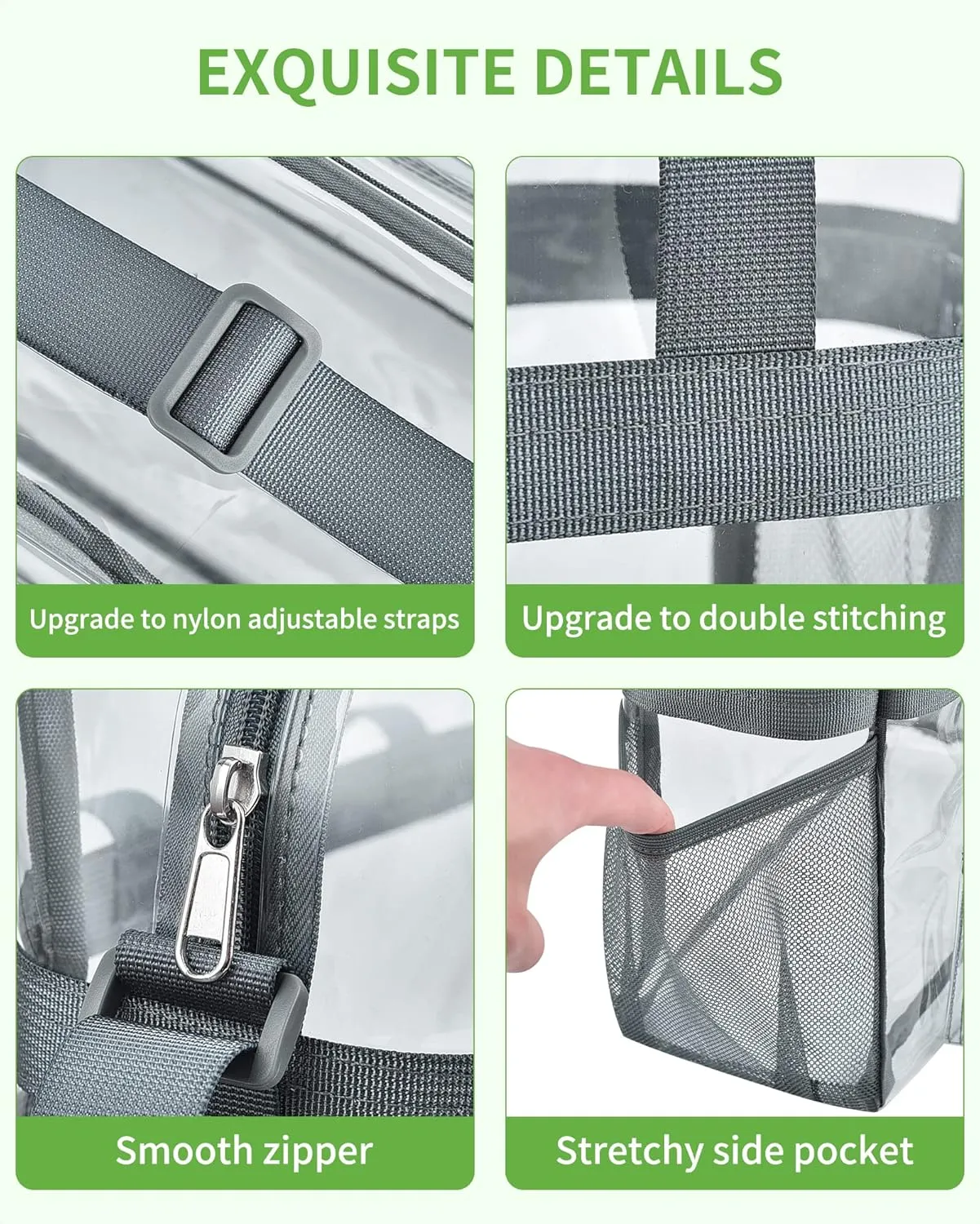 Bagenius Clear Bag Stadium Approved 12612 Clear bag for Stadium Events Sports Concert Festival Work