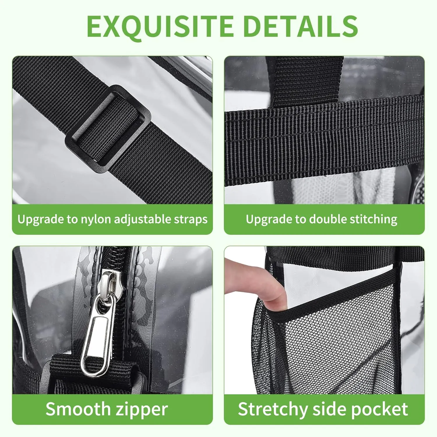 Bagenius Clear Bag Stadium Approved 12612 Clear bag for Stadium Events Sports Concert Festival Work