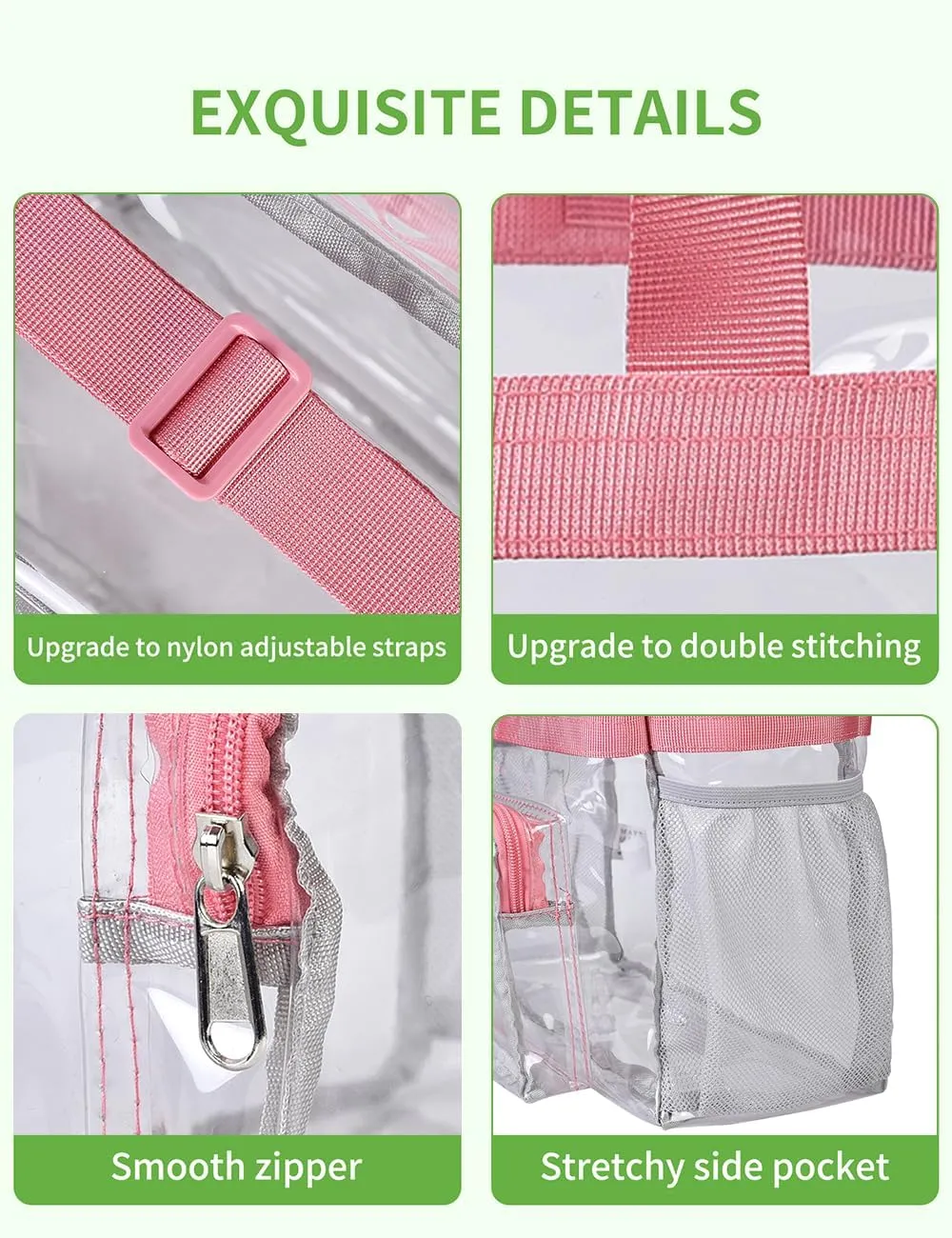 Bagenius Clear Bag Stadium Approved 12612 Clear bag for Stadium Events Sports Concert Festival Work