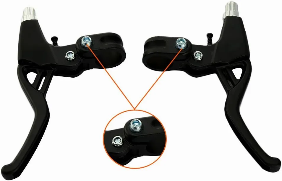 BicycleStore 1 Pair Universal Aluminum Alloy Bicycle Brake Handle Mountain Road Bike Brake Lever Diameter 22mm(Black)