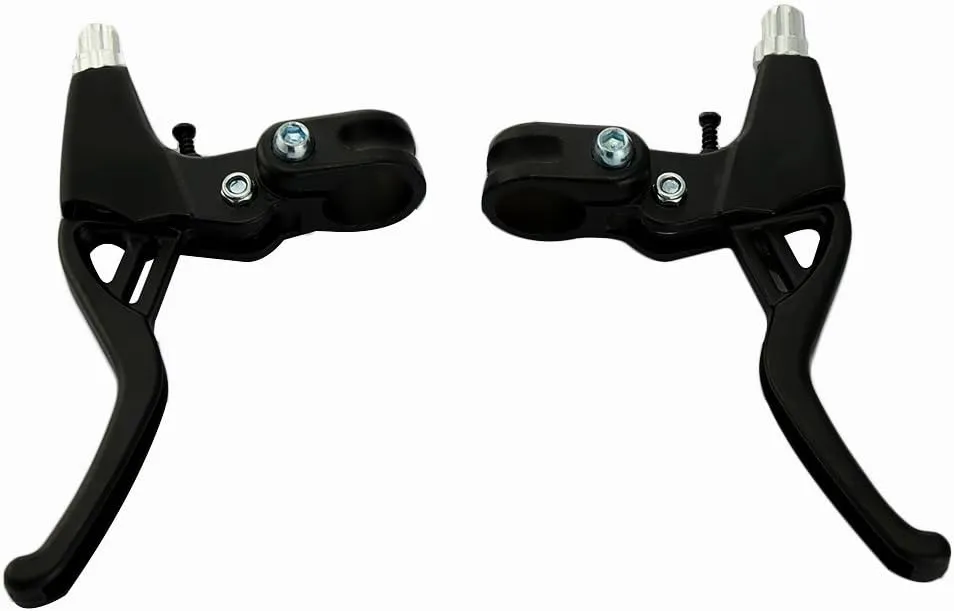 BicycleStore 1 Pair Universal Aluminum Alloy Bicycle Brake Handle Mountain Road Bike Brake Lever Diameter 22mm(Black)
