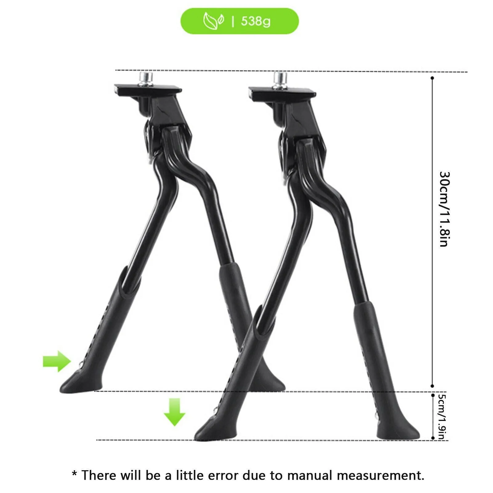 Bike Double Leg Kickstand Bicycle Stand MTB Road Bike Center Mount Foldable Bike Foot Support Adjustable Cycling Dual Leg Rack