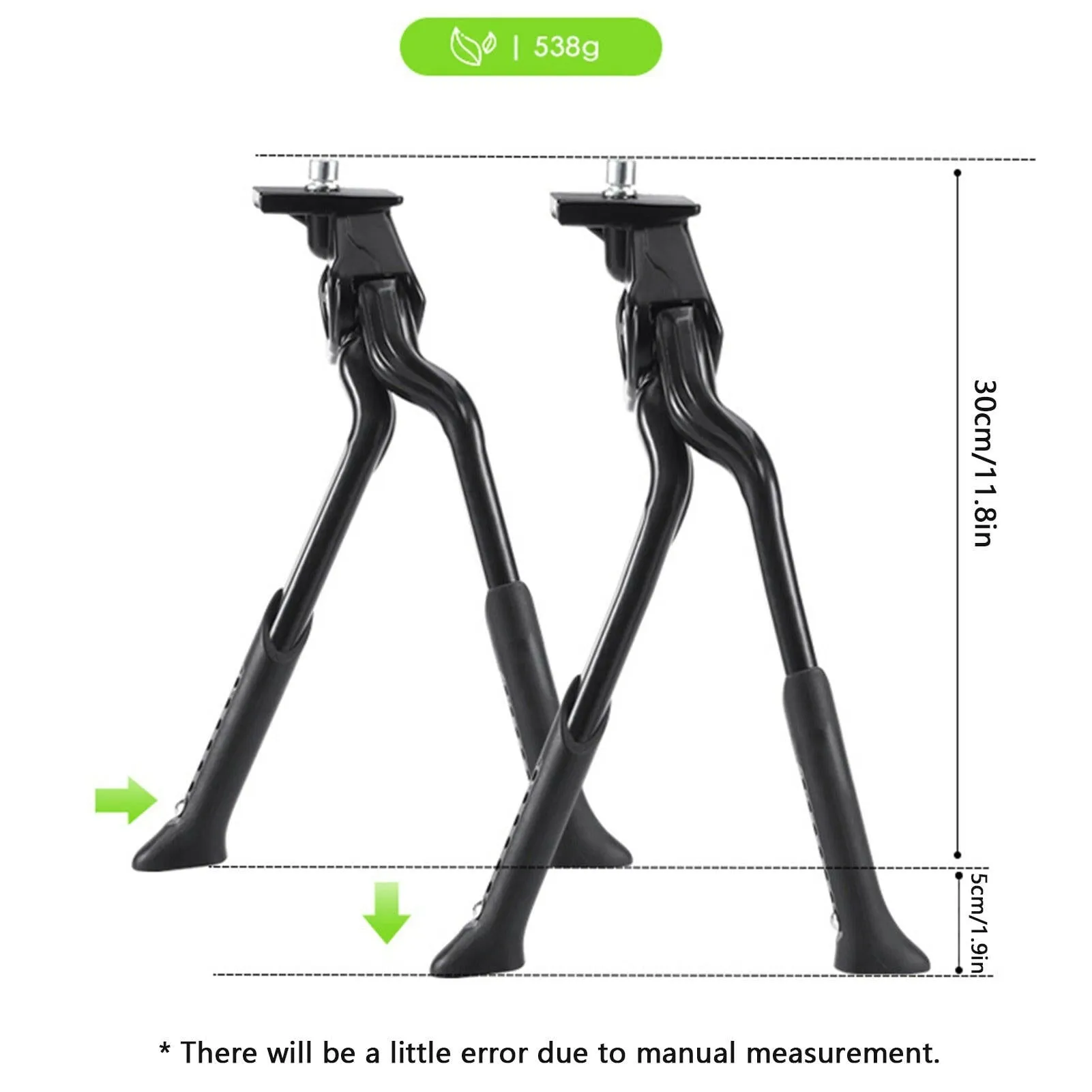 Bike Double Leg Kickstand Bicycle Stand MTB Road Bike Center Mount Foldable Bike Foot Support Adjustable Cycling Dual Leg Rack