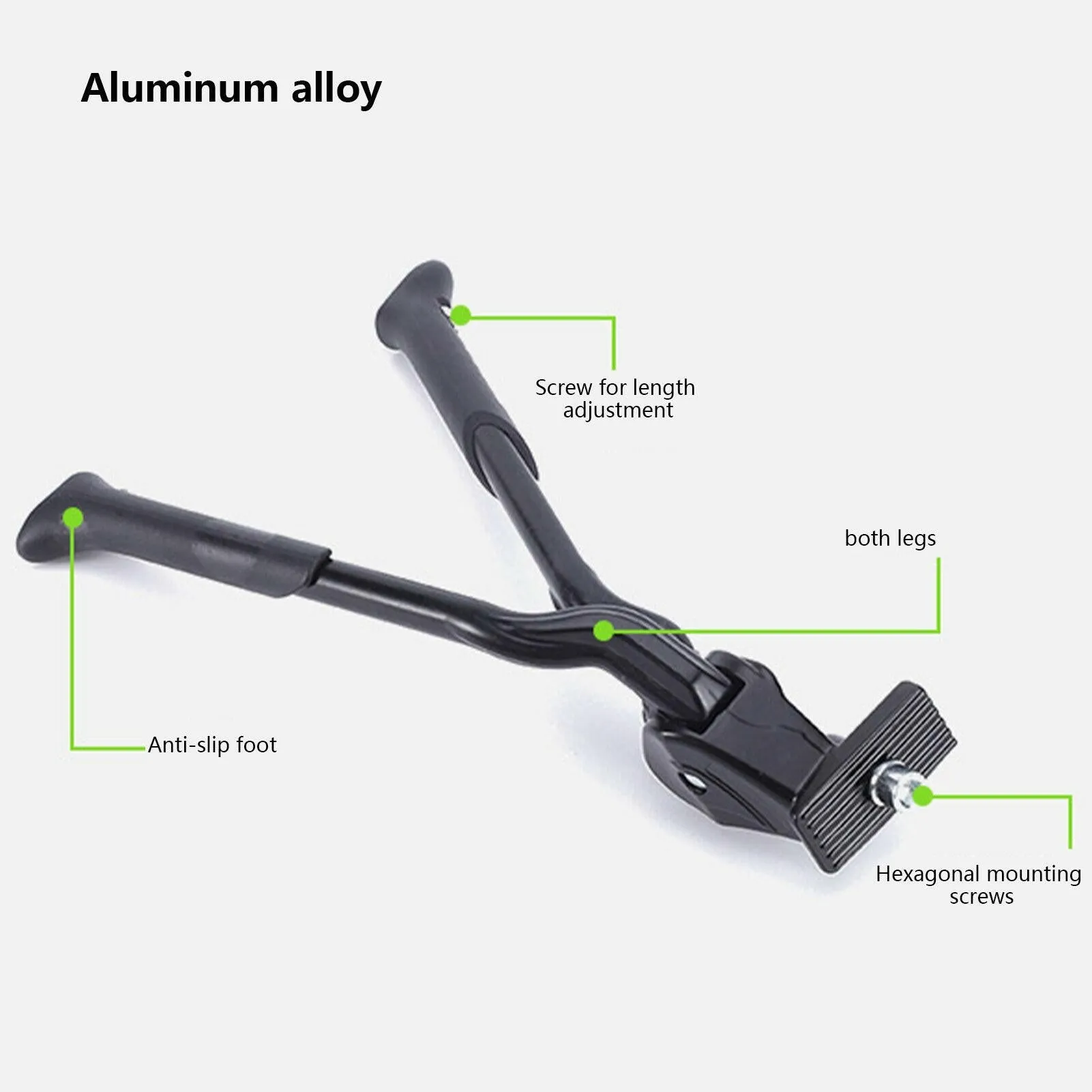 Bike Double Leg Kickstand Bicycle Stand MTB Road Bike Center Mount Foldable Bike Foot Support Adjustable Cycling Dual Leg Rack