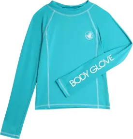 Body Glove Boys Swim Shirt - UPF 50  Sun Protection Quicky Dry Long Sleeve Rash Guard for Boys with Arm Logo (Size: 5-14)
