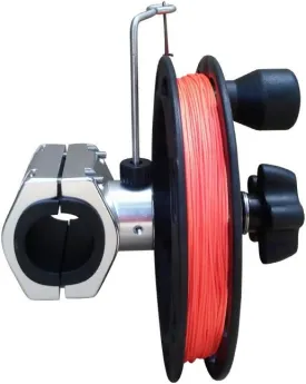 Brocraft Manual 2 Inch Rail Mount Planer Reel with 200 Feet of 200lb Test Line