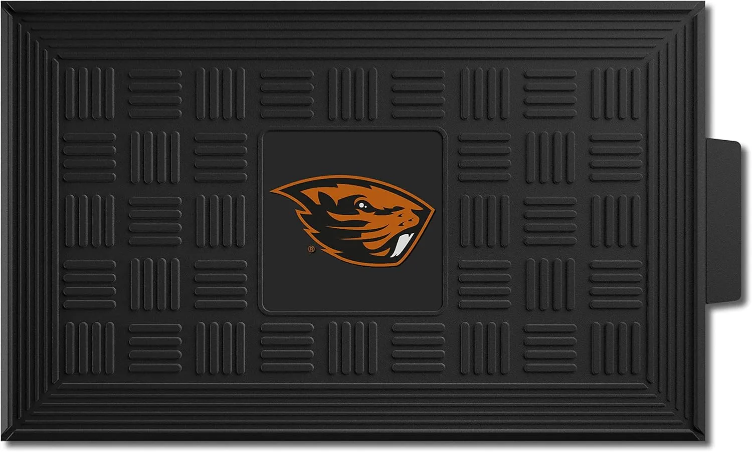 FANMATS 11379 Oregon State Beavers Heavy Duty Vinyl Medallion Outdoor Door Mat - 19.5in. x 31in.
