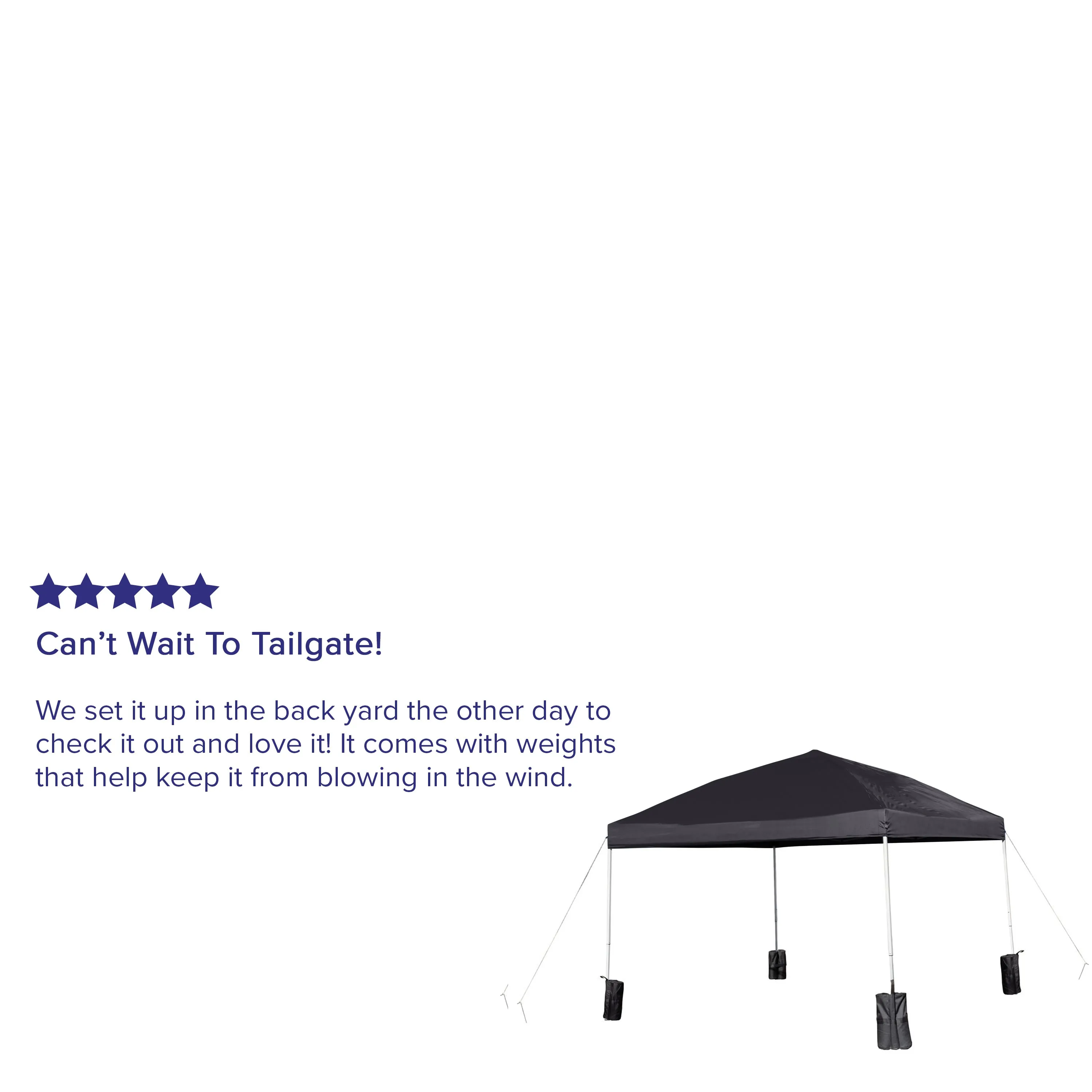 Harris 10'x10' Black Pop Up Event Straight Leg Canopy Tent with Sandbags and Wheeled Case