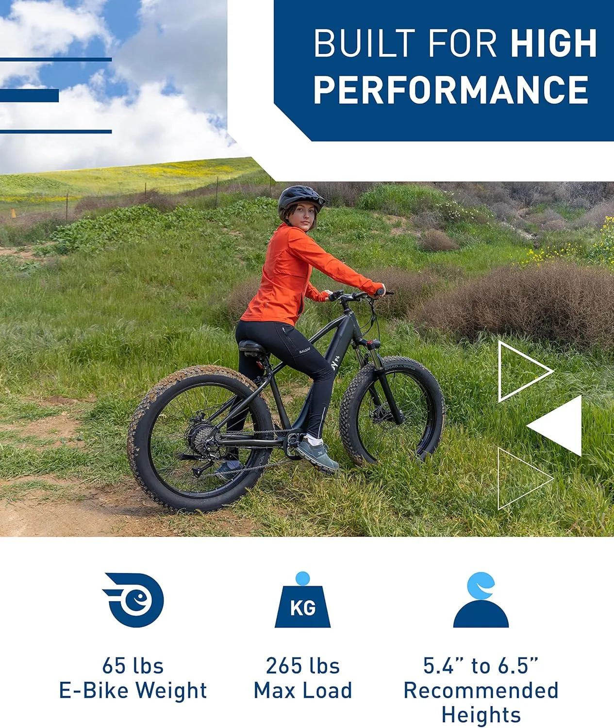 Hiboy P6 Electric Bike for Adults, 28MPH 62.1Miles Range 1000W Peak Motor 48V 13Ah Removable Battery Ebike, 26 x 4.0" Fat Tire Electric Bicycle, Shimano 7 Speed, Hydraulic Suspension, UL Certified