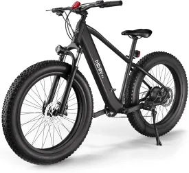 Hiboy P6 Electric Bike for Adults, 28MPH 62.1Miles Range 1000W Peak Motor 48V 13Ah Removable Battery Ebike, 26 x 4.0" Fat Tire Electric Bicycle, Shimano 7 Speed, Hydraulic Suspension, UL Certified