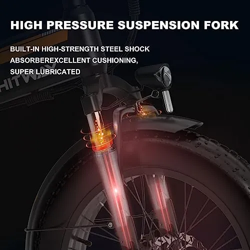 HITWAY Electric Bike for Adults 20" x4.0 Fat Tire Electric Bicycle with 250W Motor, Foldable E bkie with 48V/36V 12AH Removable Battery E Bike Long Range for Mountain Beach Snow