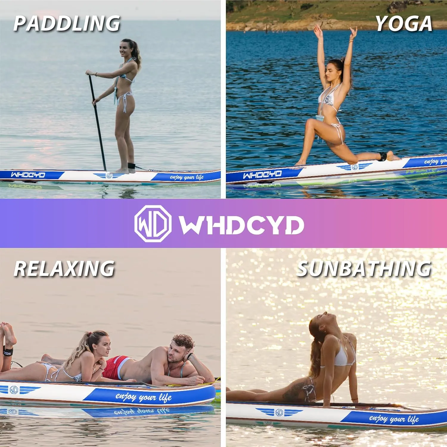 Inflatable Stand Up Paddle Board 11'  33"  6", Yoga Board with Durable SUP Accessories for Adults & Youth, Versatile Paddle Board