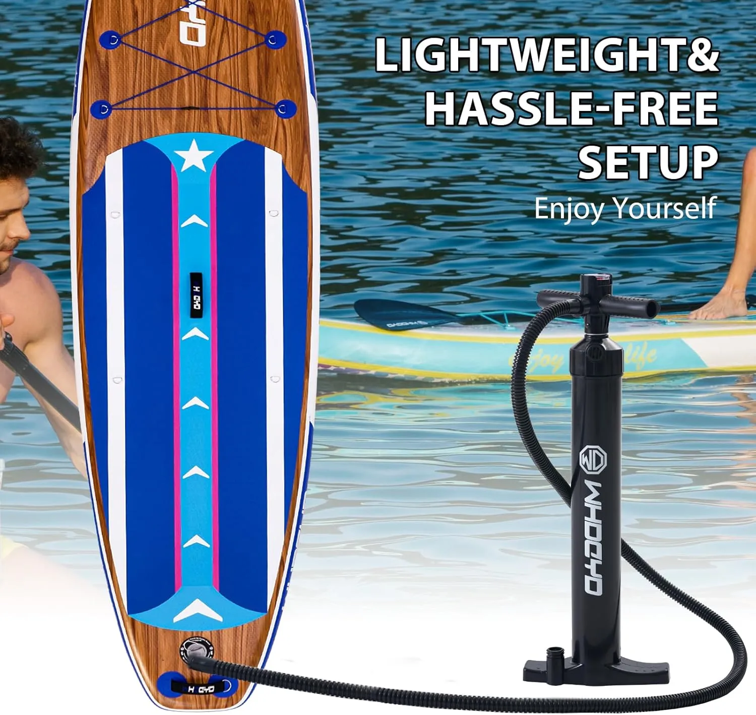Inflatable Stand Up Paddle Board 11'  33"  6", Yoga Board with Durable SUP Accessories for Adults & Youth, Versatile Paddle Board