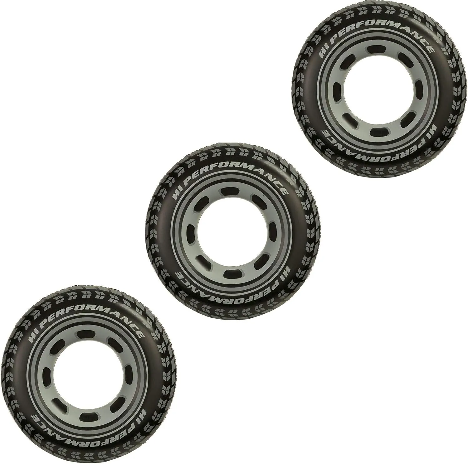 Intex Inflatable 36 Inch Tire Tube Raft Float For Pool Lake Ocean River (3 Pack)