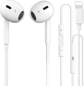 iPhone Headphones Wired Earbuds [MFI Certified] In-Ear Headphones with Lightning Connector (Built in Microphone & Volume Control) Compatible with iPhone 14 Pro/13 Pro Max/12/11/XR/XS/X/8/7/SE/Plus