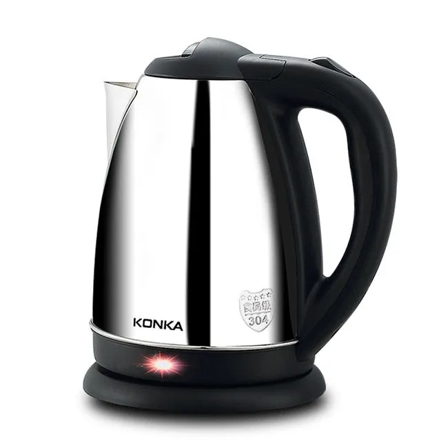 KONKA 1.8L Electric Kettle Stainless Steel 1500W Portable Travel Water Boiler Pot Sonifer