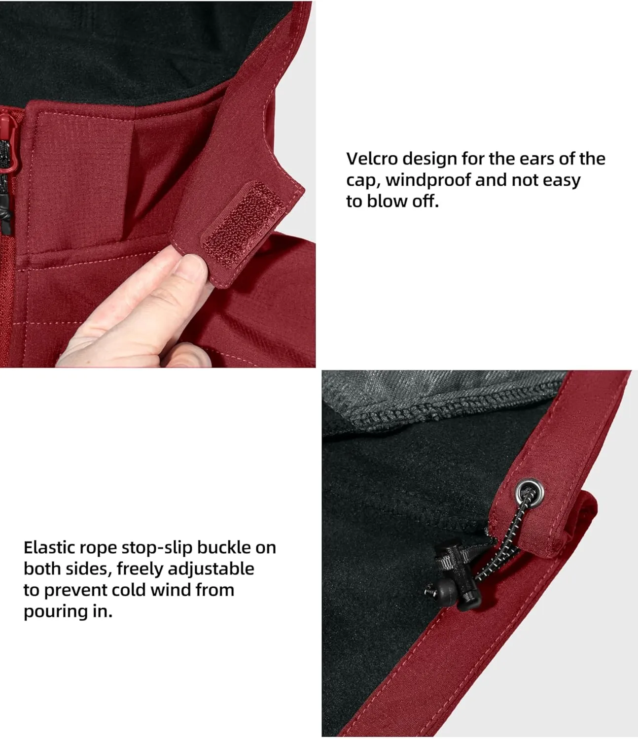 Little Donkey Andy Womens Softshell Jacket, Ski Snowboarding Jacket with Removable Hood, Fleece Lined