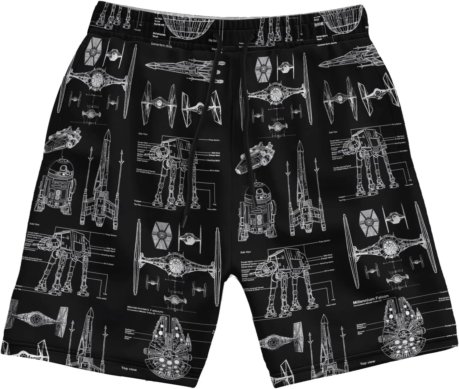 Men's Swim Trunks with Movie Print Quick Dry Swimsuits Board Shorts with Pockets Summer Gifts
