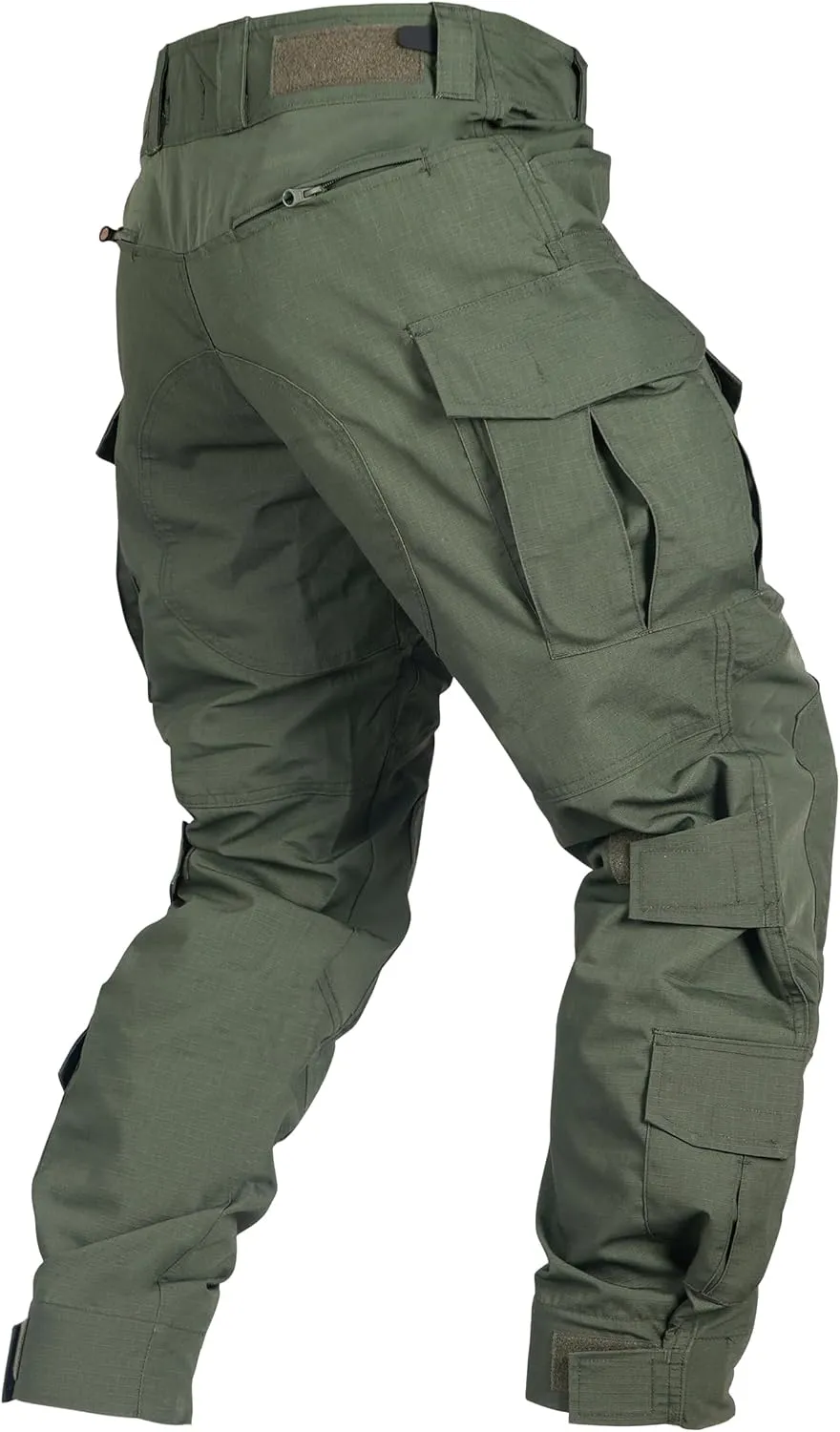Mens Tactical Pants with Knee Pads Camo Cargo Pants Waterproof Hiking Pants 10 Pockets No Belt