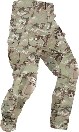 Mens Tactical Pants with Knee Pads Camo Cargo Pants Waterproof Hiking Pants 10 Pockets No Belt