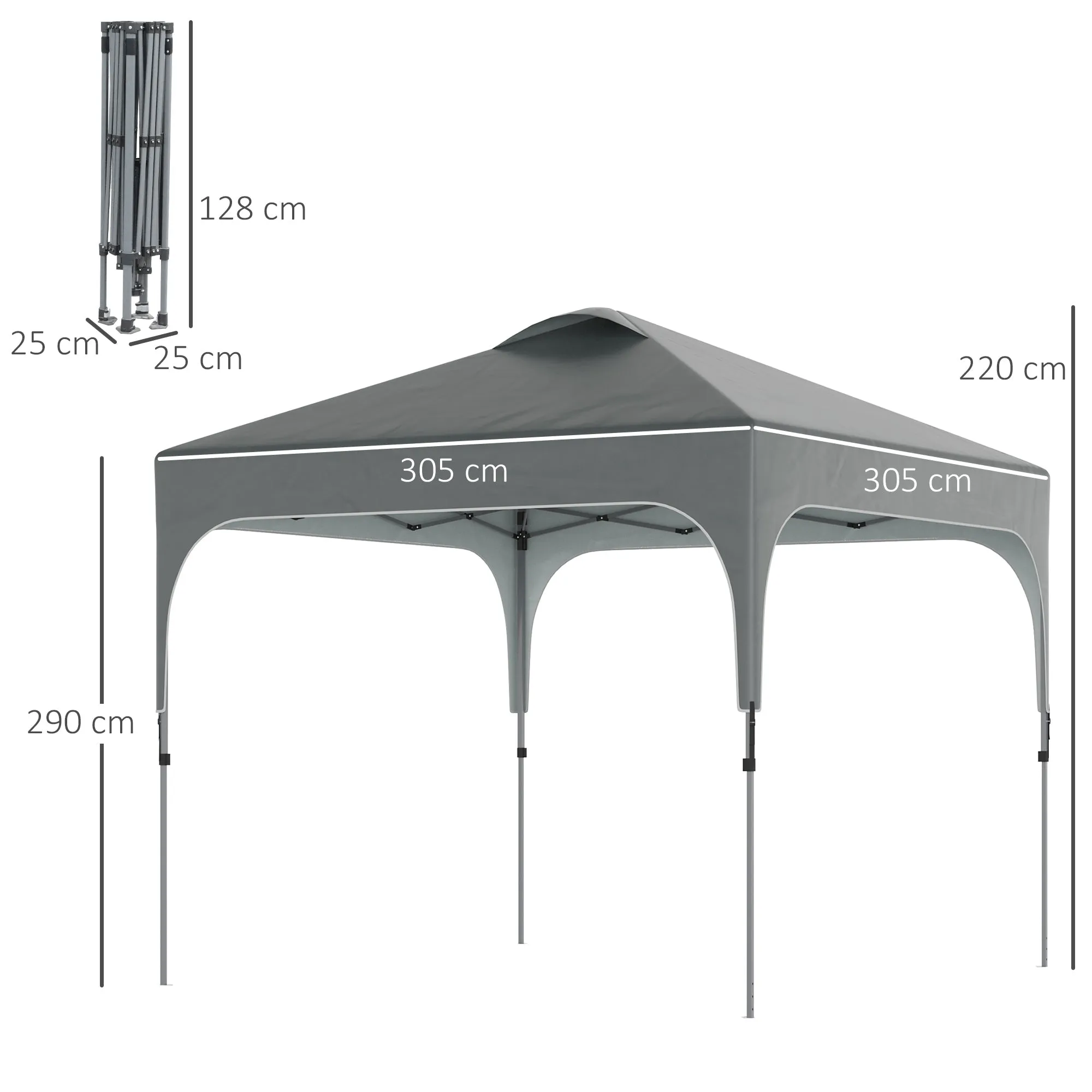 Outsunny 3 x 3 (M) Pop Up Gazebo