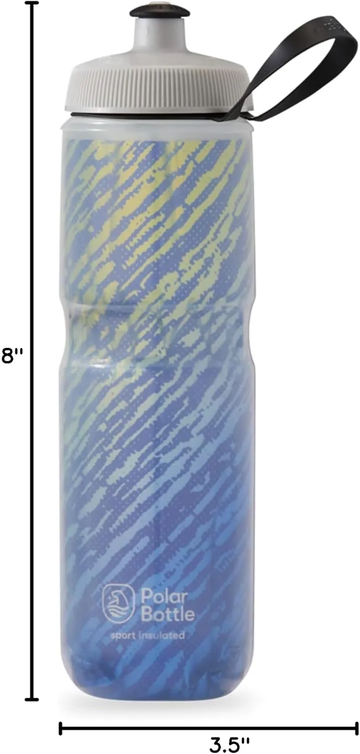 Polar Bottle  Sport Insulated 24oz Nimbus, Moonlight Blue & Gold  Leak Proof Water Bottles Keep Water Cooler 2x Longer than a Regular Reusable Water Bottle