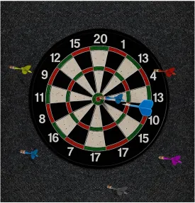 Rdutuok Dart Board Wall Protectors 4pcs 12x12x0.5 Self-Adhesive Dart Board Surround Backing Tiles Heavy Duty Dart Board Backboards Felt Wall Protection for Man Cave, Party & Game Room