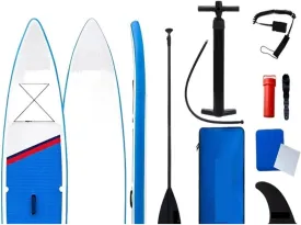 Surfboard Inflatable Sup Paddle Board White Water Touring Racing Paddleboard Sea Surfing Sub Surfboard Professional Paddling Outdoor Recreation (420double)