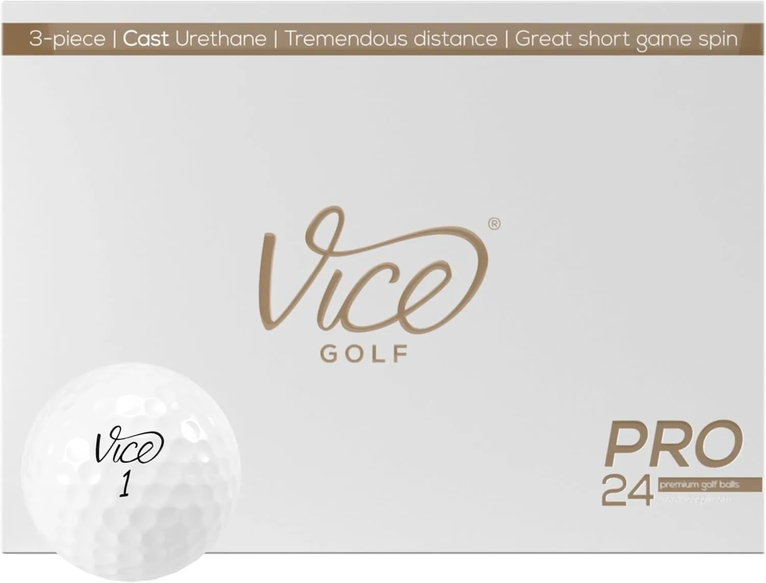 Vice Pro White Golf Balls (Double Dozen (24 Golf Balls))
