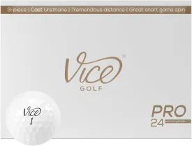 Vice Pro White Golf Balls (Double Dozen (24 Golf Balls))